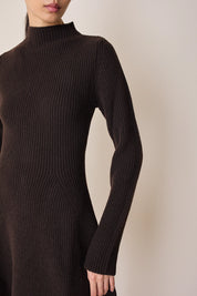 Knitted ribbed dress