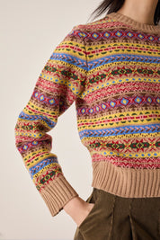 Jacquard wool sweater