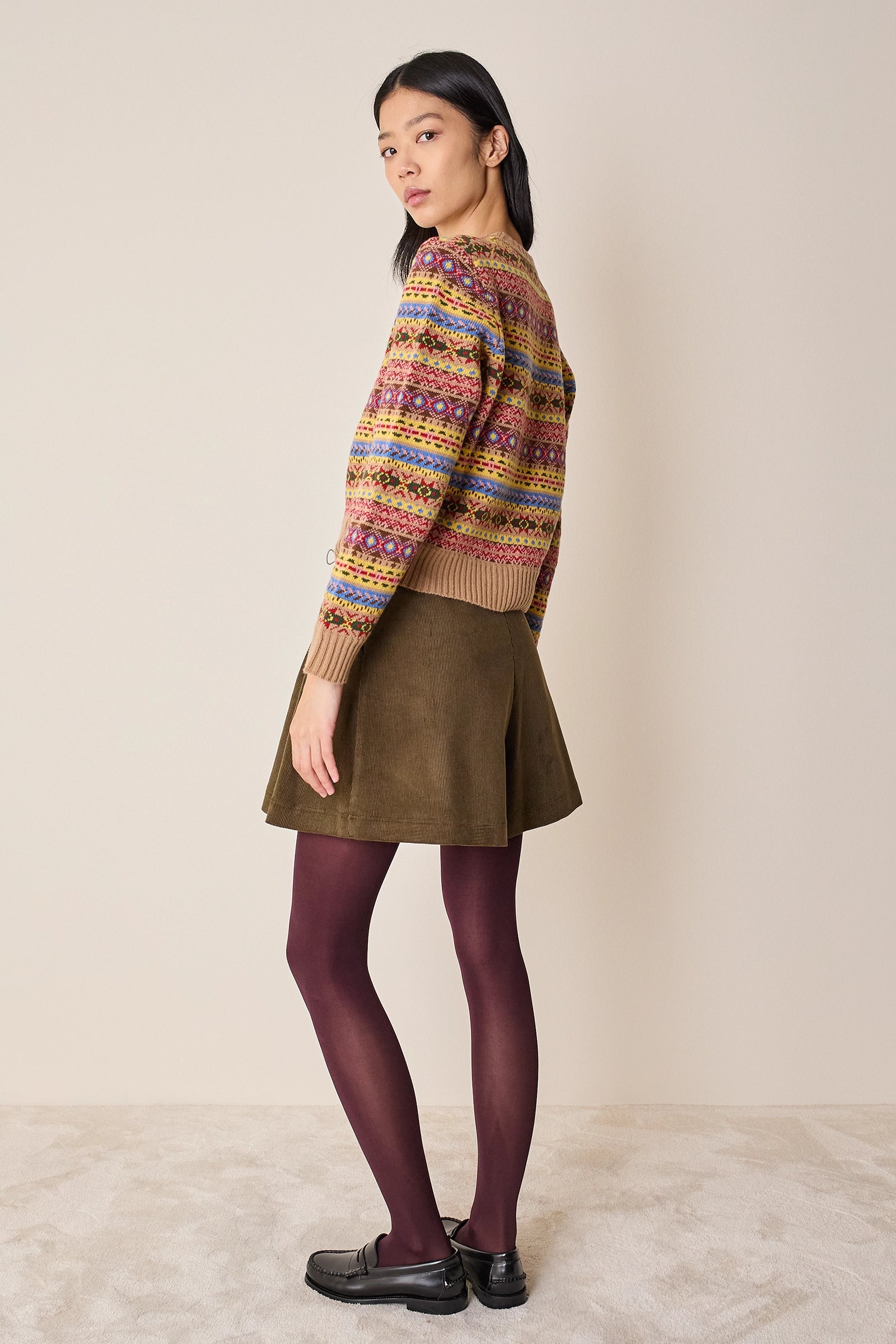 Jacquard wool sweater