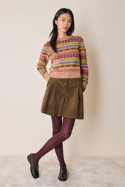 Jacquard wool sweater