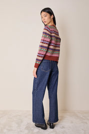 Jacquard wool sweater