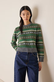 Jacquard wool sweater