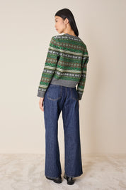 Jacquard wool sweater
