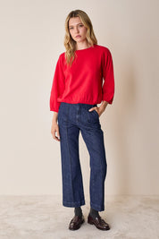 Pantaloni in denim con piega