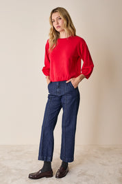 Pantaloni in denim con piega