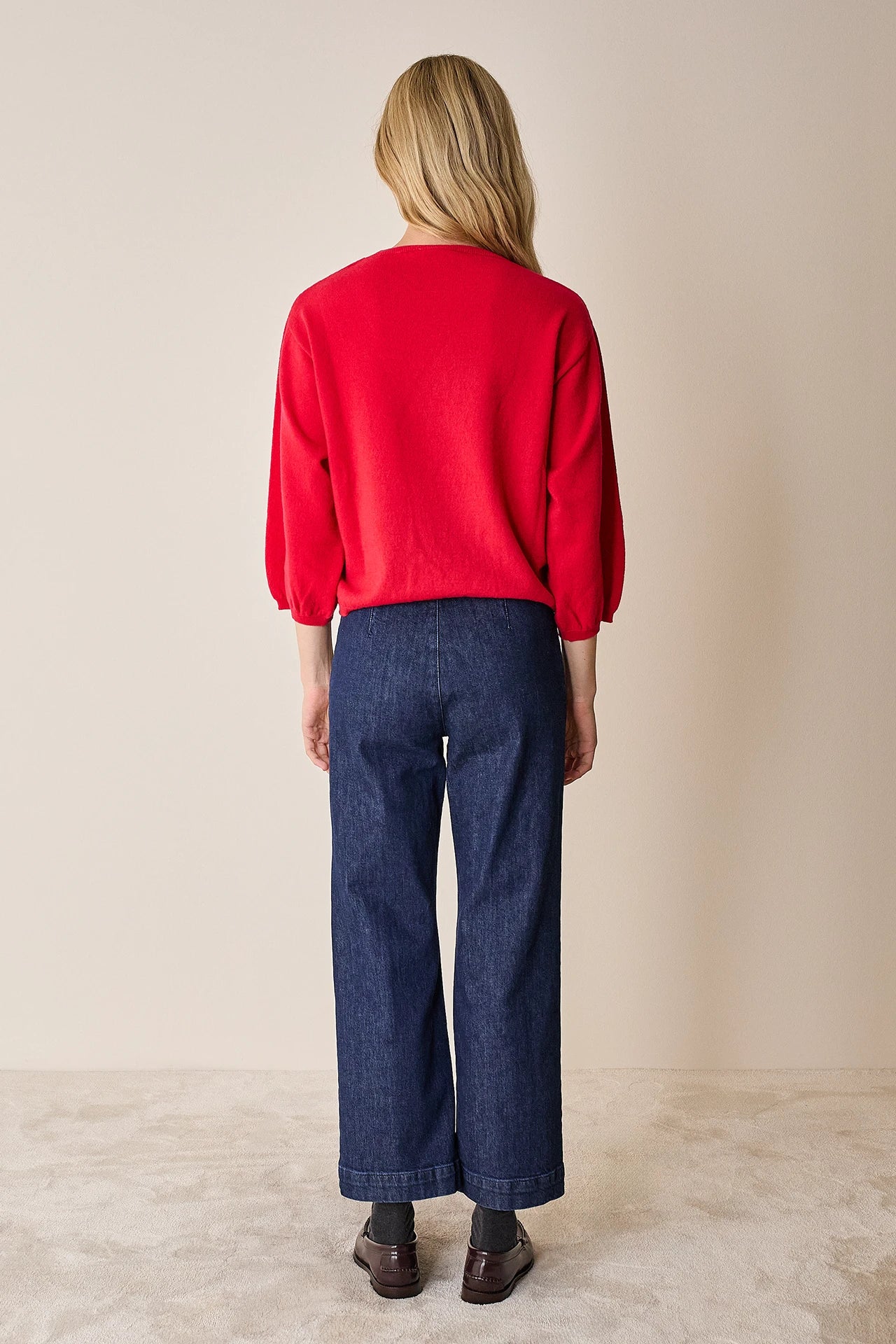Pantaloni in denim con piega
