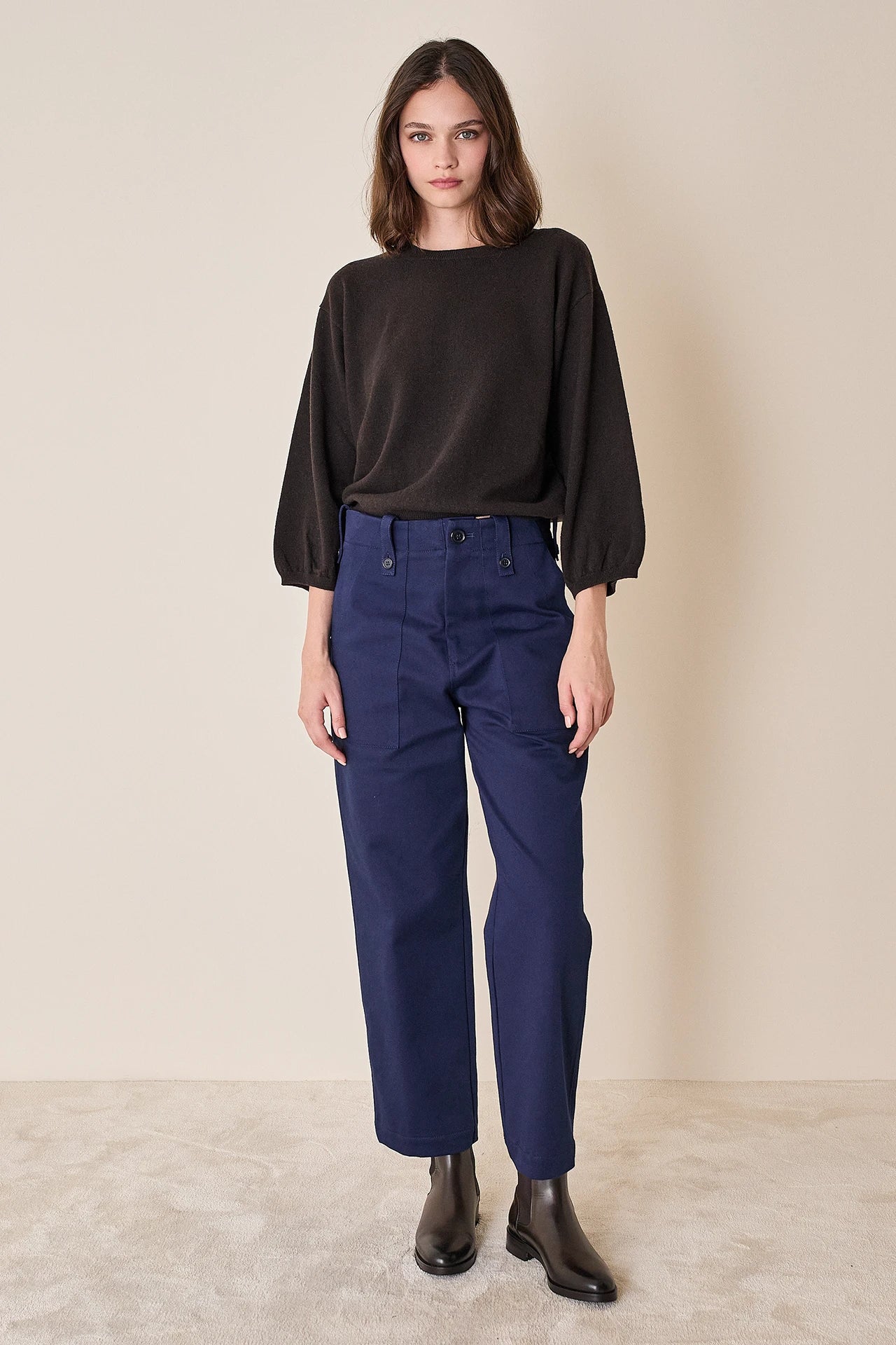 Pantaloni fatigue con alamari