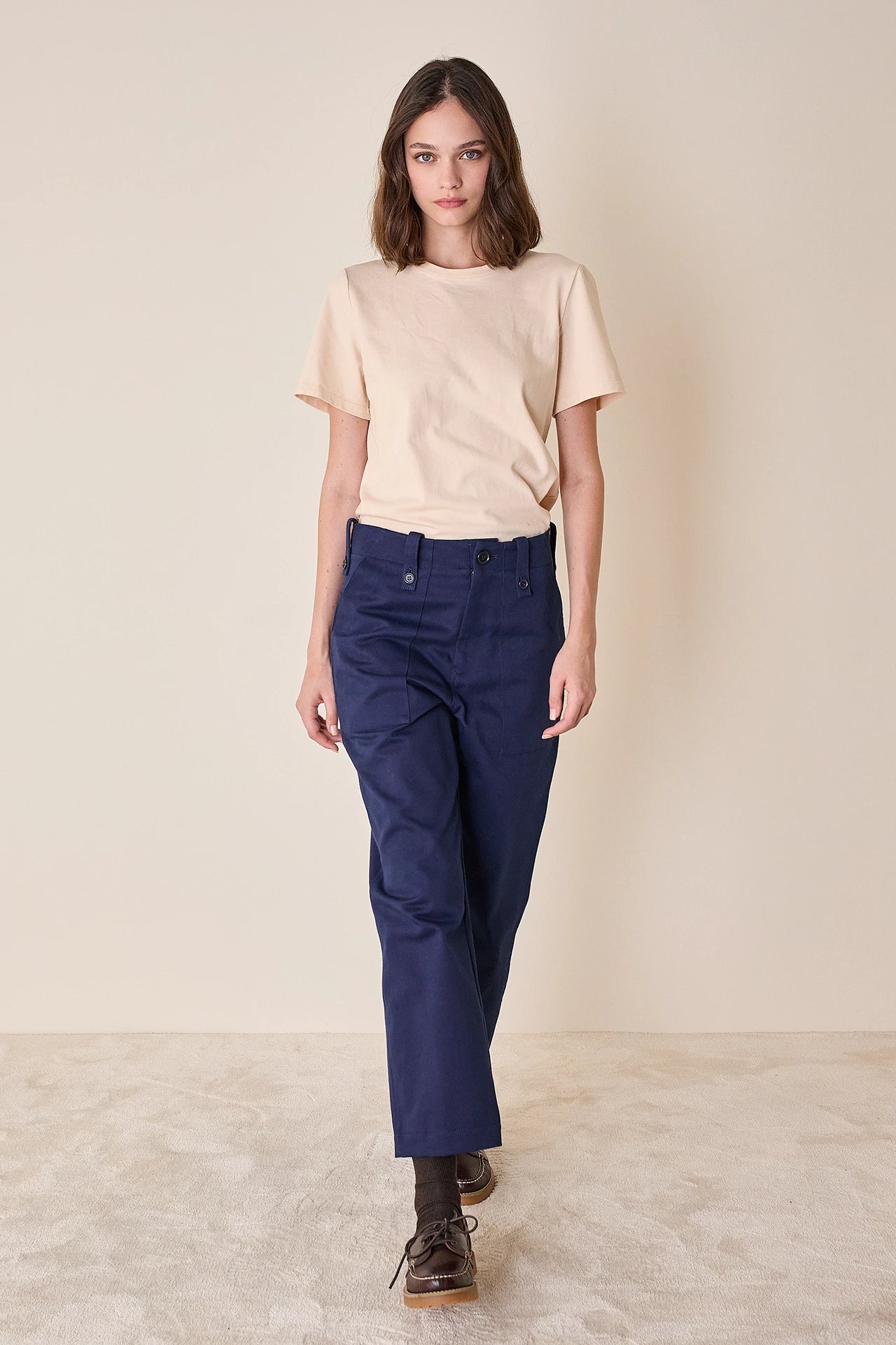 Pantaloni fatigue con alamari