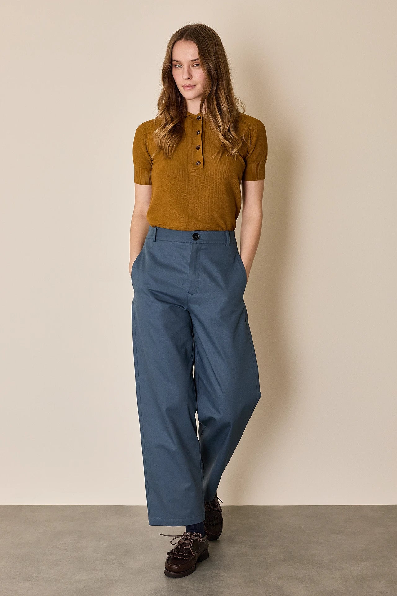 Structured cotton pants