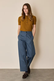 Structured cotton pants