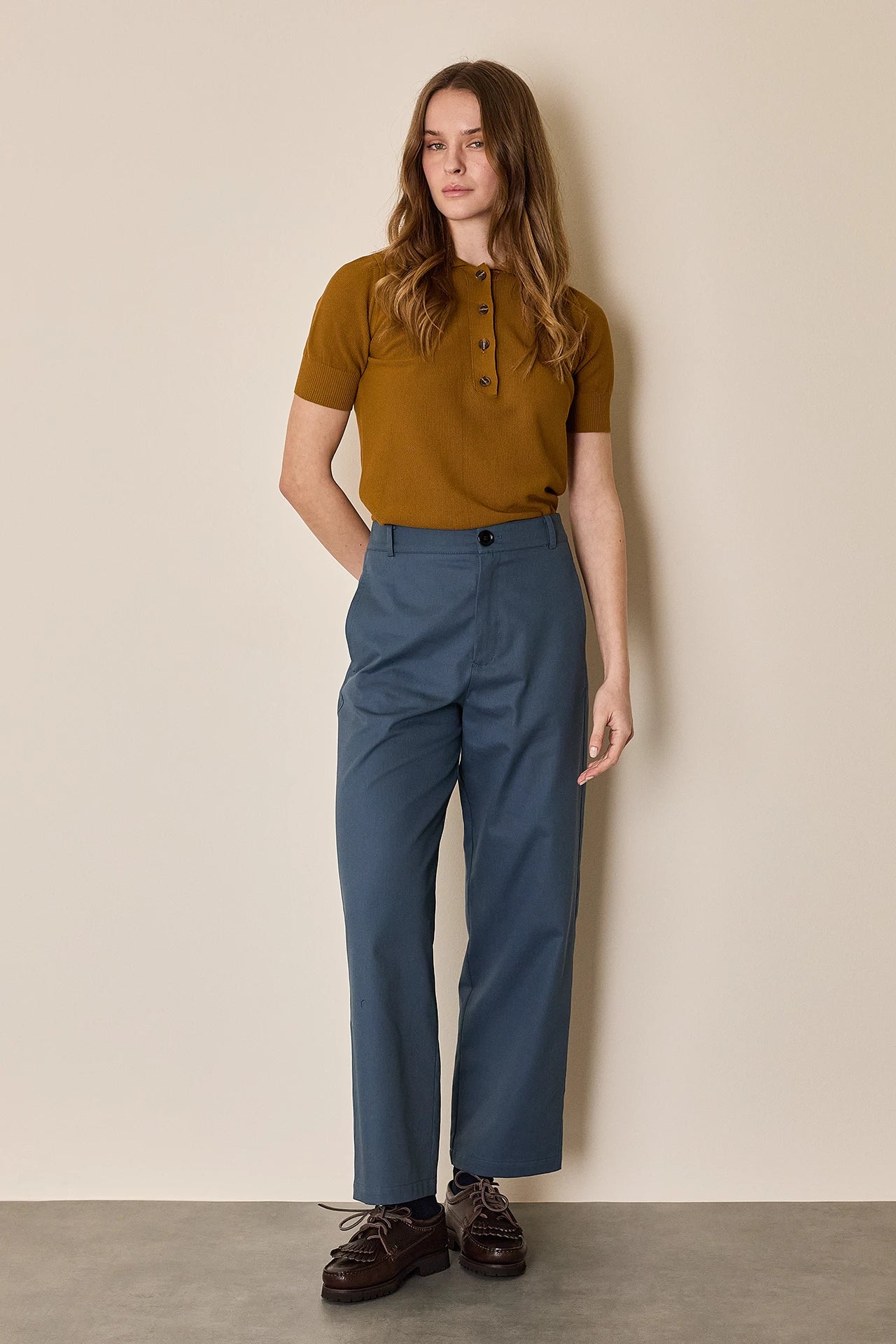 Structured cotton pants