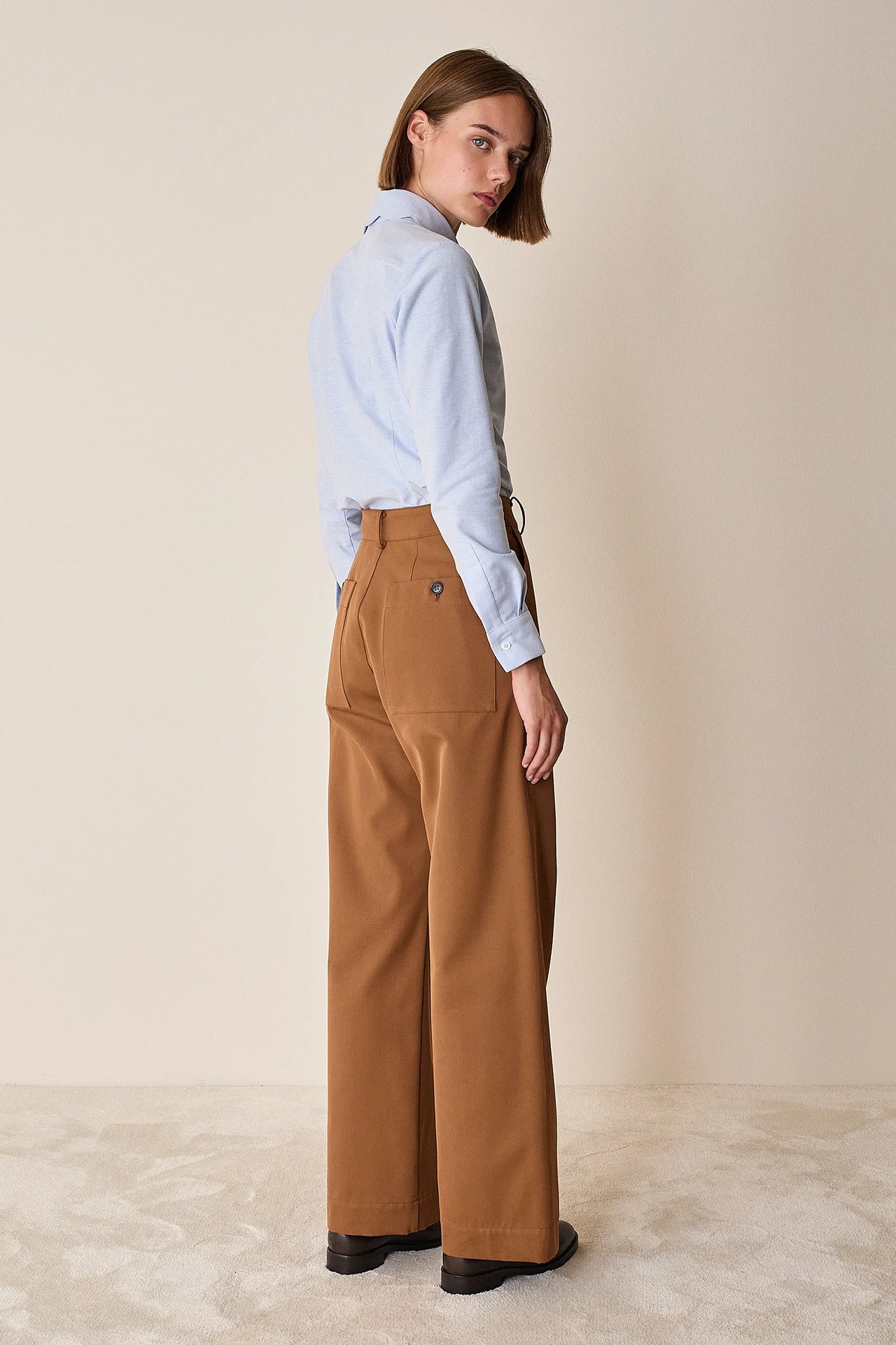 Camicia con colletto petali