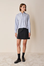 Camicia in cotone con colletto stondato