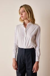 Camicia classica in cotone elasticizzato