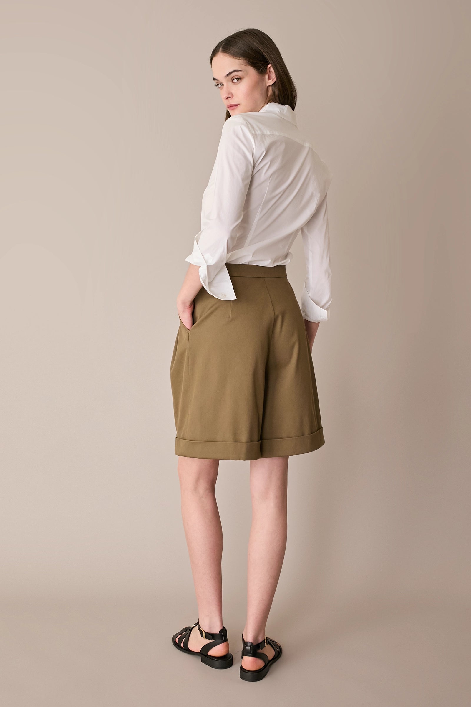 French collar cotton shirt