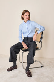 Camicia classica in cotone elasticizzato