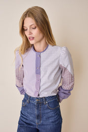 Camicia patchwork in cotone