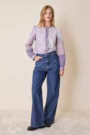 Camicia patchwork in cotone