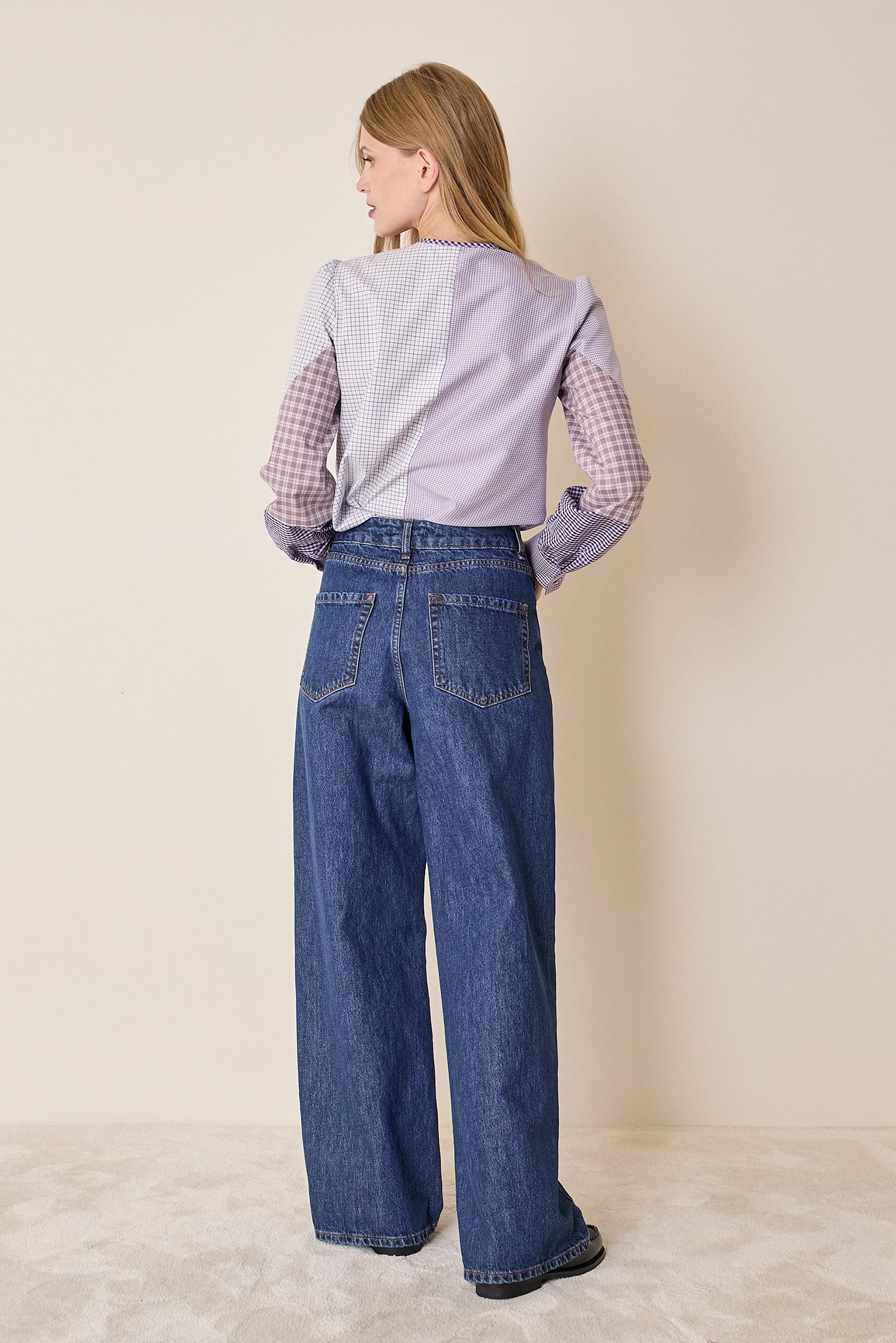 Camicia patchwork in cotone