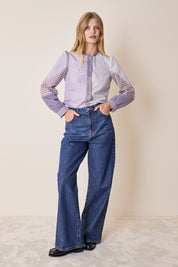 Camicia patchwork in cotone