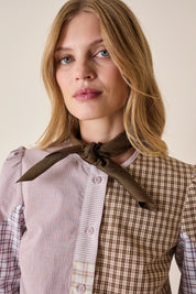 Camicia patchwork in cotone