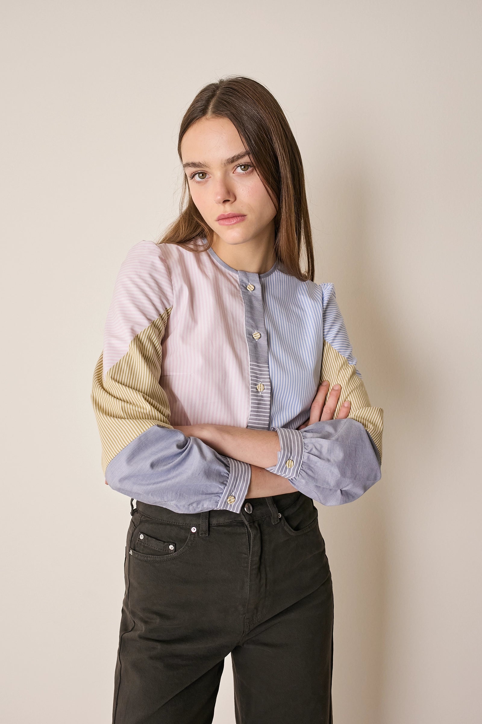 Cotton patchwork shirt