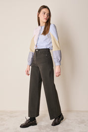 Camicia patchwork in cotone