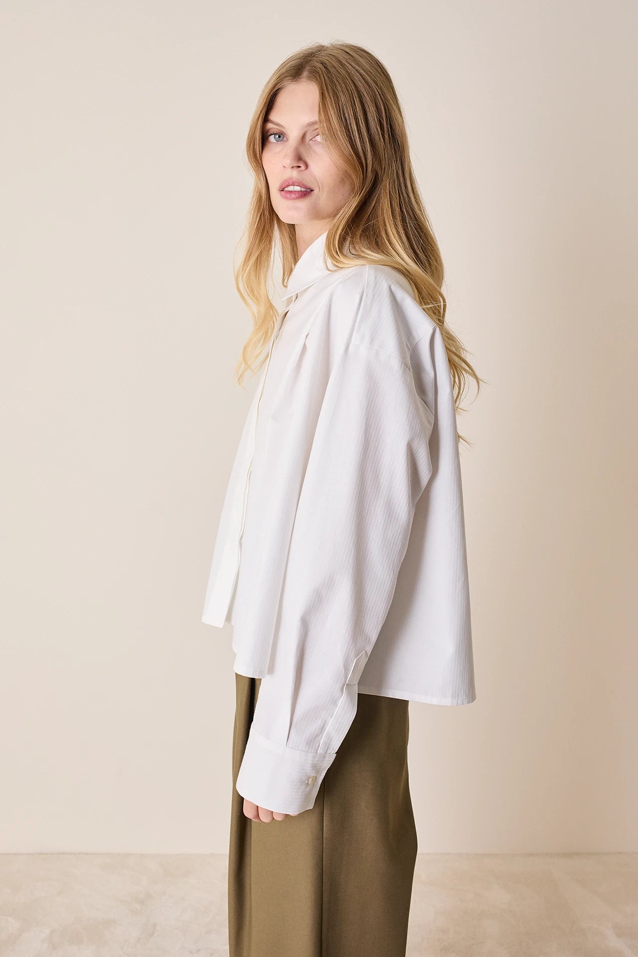 Camicia a scatolina con pieghe