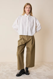 Camicia a scatolina con pieghe