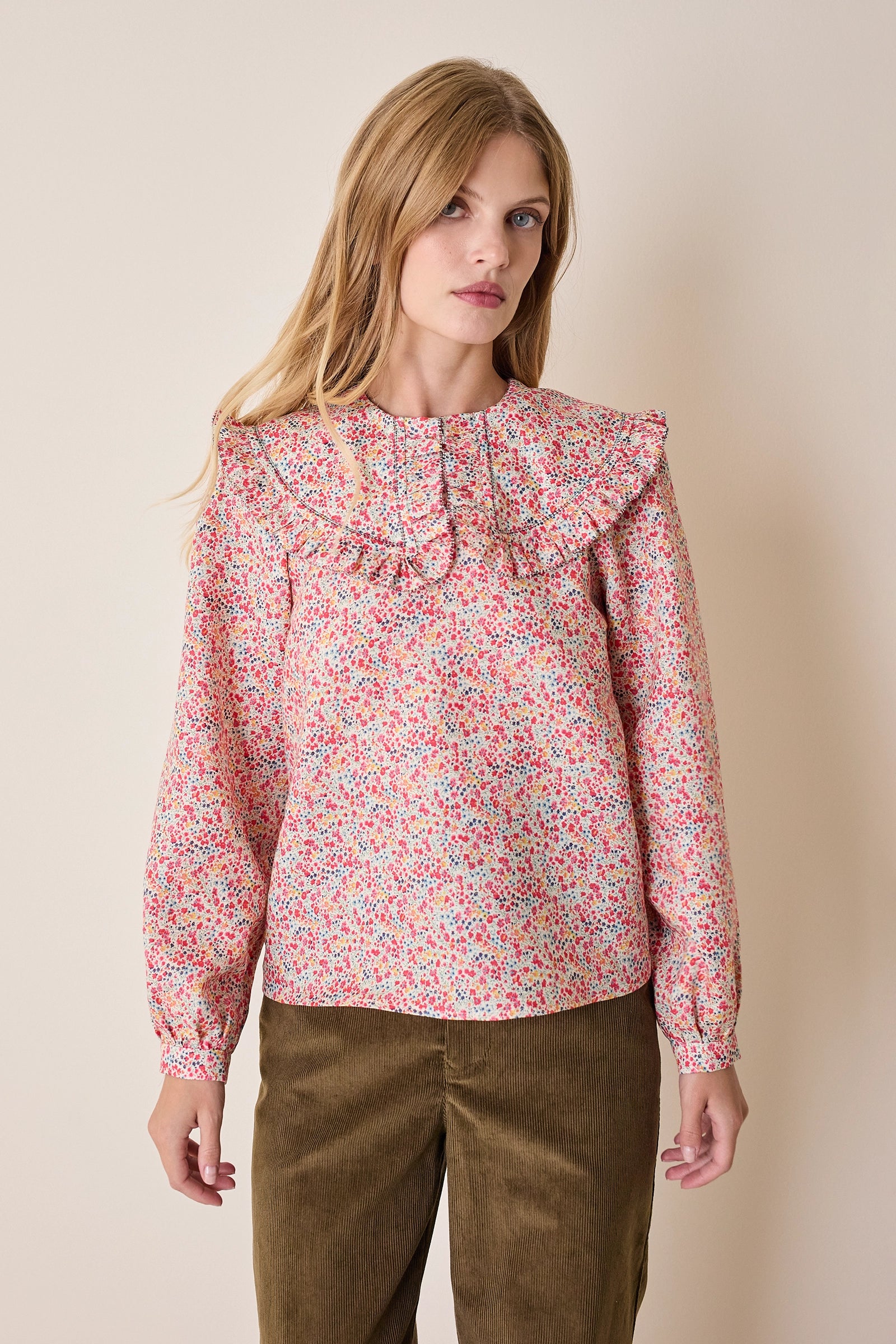 Ruffled top – Made with Liberty Fabrics | Lazzari – lazzarionline