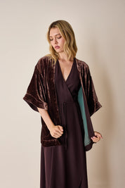 Giacca kimono in velluto