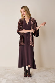 Giacca kimono in velluto