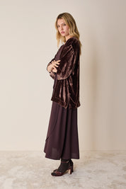 Giacca kimono in velluto