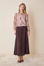 Top in tulle ricamato