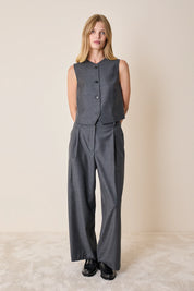 Gilet in lana e seta