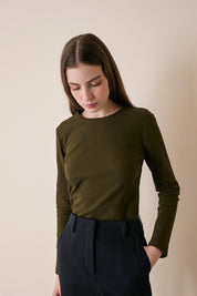 Cotton ringer long-sleeve t-shirt