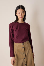 Cotton ringer long-sleeve t-shirt