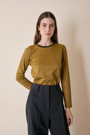 Cotton ringer long-sleeve t-shirt