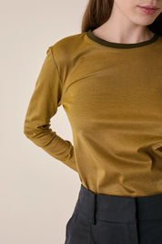 Cotton ringer long-sleeve t-shirt