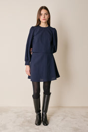 Blusa tartan in lana vergine