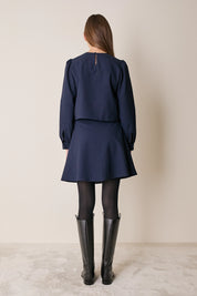 Blusa tartan in lana vergine