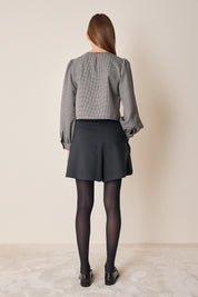 Blusa tartan in lana vergine