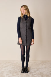 Abito gilet in blend di lana