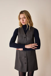 Abito gilet in blend di lana
