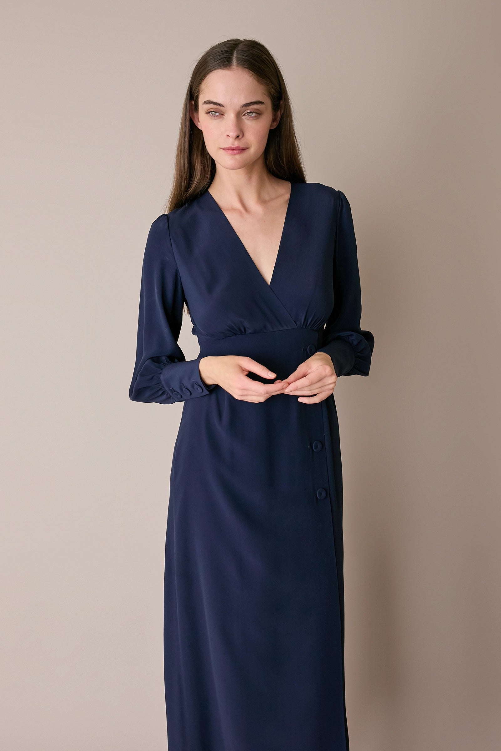 Silk blend long dress lazzarionline Silk blend long dress lazzarionline