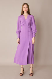 Abito lungo in blend di seta