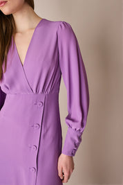 Abito lungo in blend di seta