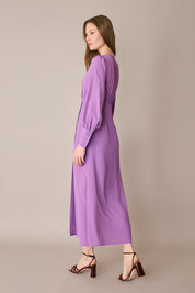 Abito lungo in blend di seta