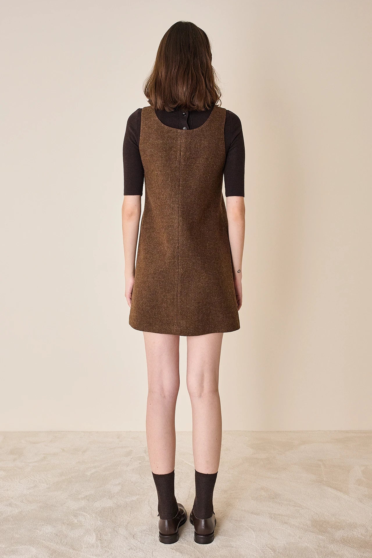 Virgin wool A-line dress