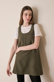 Virgin wool A-line dress